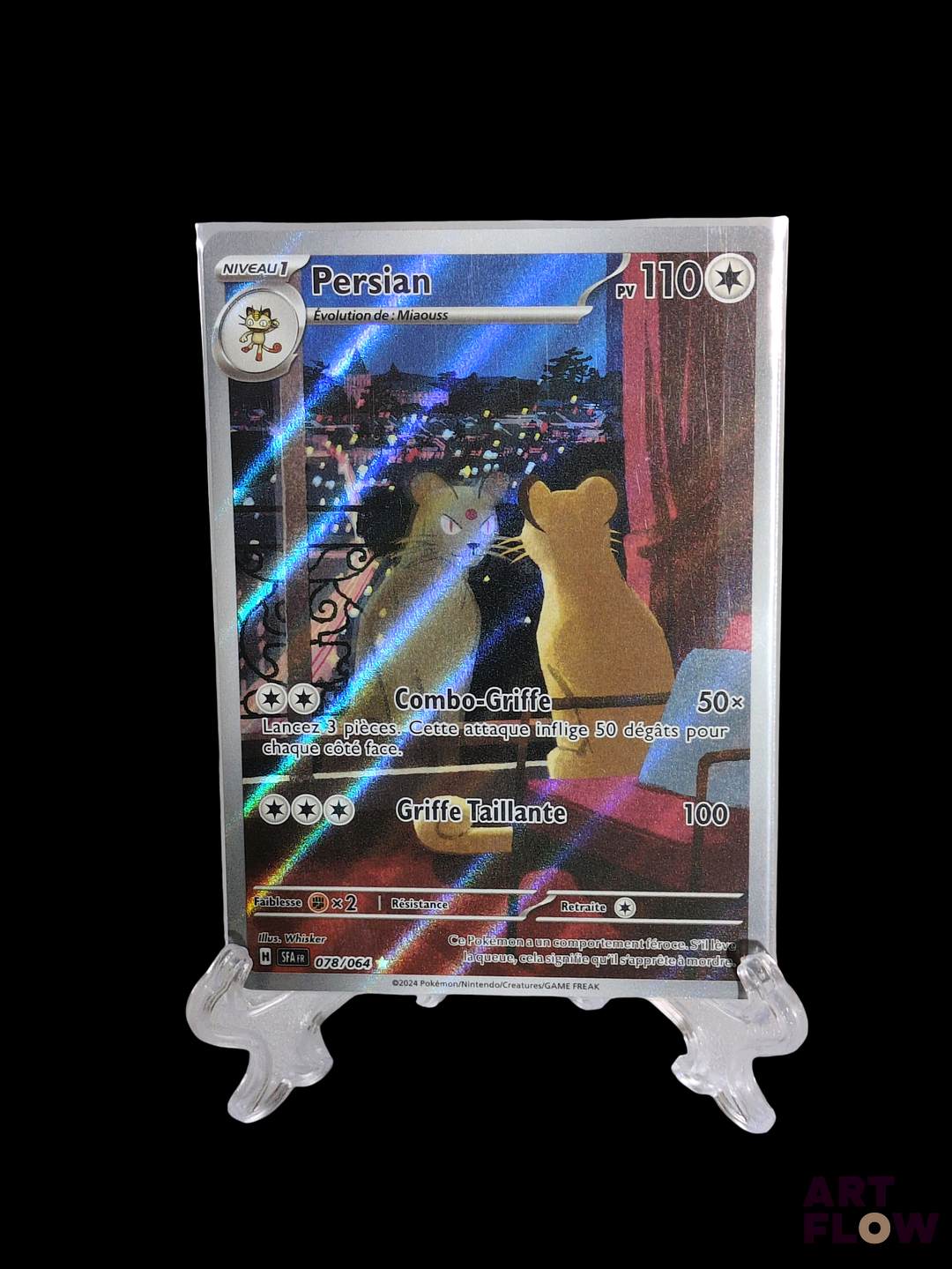 Carte Pokémon Persian SV5A 078 Série du bloc Ecarlate et violet : Fable nébuleuse (EV6.5) Carte en état Excellent sous sleeve En français