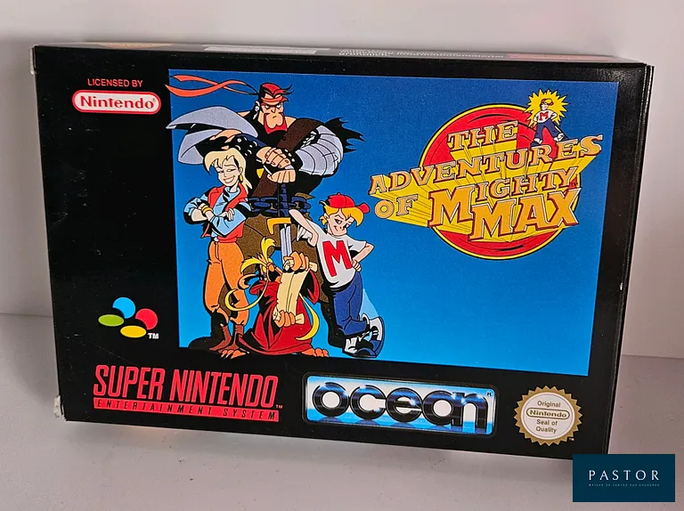 NINTENDO - SUPER NES. Jeu : The Adventures of Mighty Max. Complet avec boite, notice et cartouche. Version SNSP EUR. Sortie : 1993. Plateforme