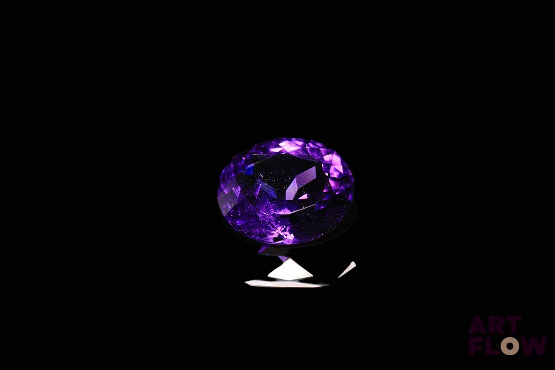 Améthyste ovale. Très belle couleur. 3.15 cts. 11.0mm x 9.2mm