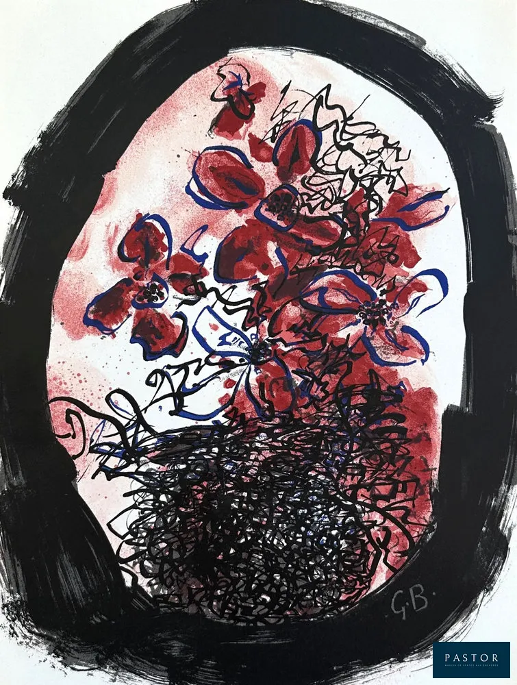 Georges Braque
Bouquet de fleurs, 1961

Lithographie originale en six couleurs
Signée dans la planche
Imprimée dans les ateliers Mourlot
Sur vélin format 34 x 26 cm
Très bon état

REFERENCE : Catalogue raisonné Vallier 188


Expédition obligatoire, jusqu'à 5 Lithographies dans votre colis pour 14,76€ TTC en France Métropolitaine, et 29,64€ TTC pour l'Europe