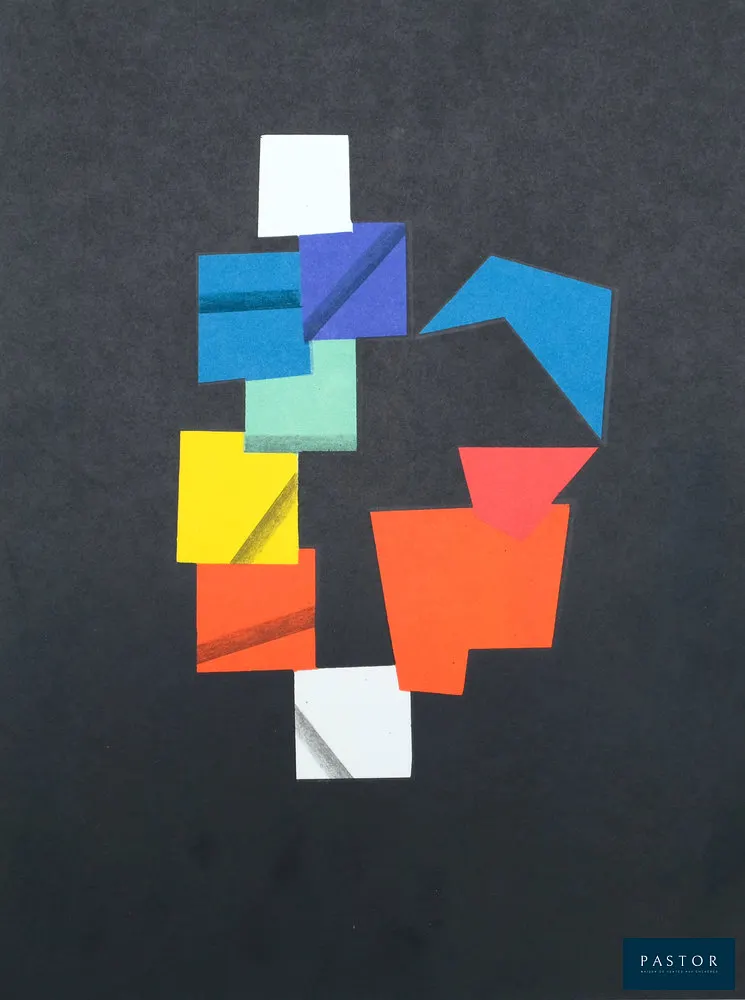 Yaacov AGAM (1928)
Composition en couleur

Lithographie originale en couleurs
Sur papier épais 24 x 31 cm
Editée par l'imprimerie l'Abeille (Paris, France)

Excellent état

INFORMATION : Lithographie éditée par San Lazzaro en 1978


Expédition obligatoire, jusqu'à 5 Lithographies dans votre colis pour 14,76€ TTC en France Métropolitaine, et 29,64€ TTC pour l'Europe