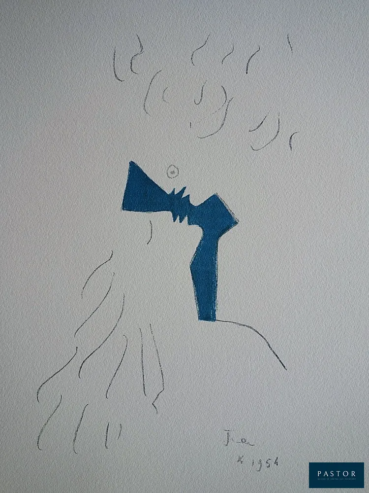 Jean COCTEAU (1889-1963)
Baiser sur fond d'Azur

Lithographie en couleurs
Signée et datée (1954) dans la planche
Sur Vélin 33 x 41 cm

Excellent état


Expédition obligatoire, jusqu'à 5 Lithographies dans votre colis pour 14,76€ TTC en France Métropolitaine, et 29,64€ TTC pour l'Europe