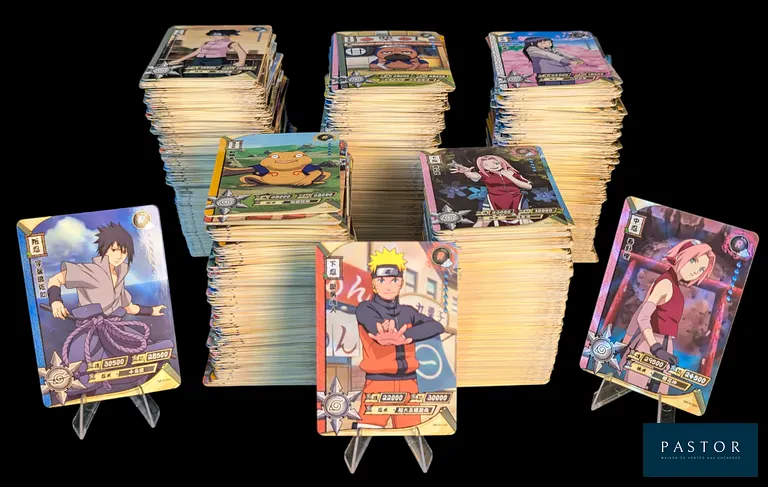 Ensemble de plus de 700 cartes Naruto Kayou Rares.
Contient plus de 400 cartes Rares avec effets Foil.
Cartes en état global Excellent, en japonais. - TVA Récupérable