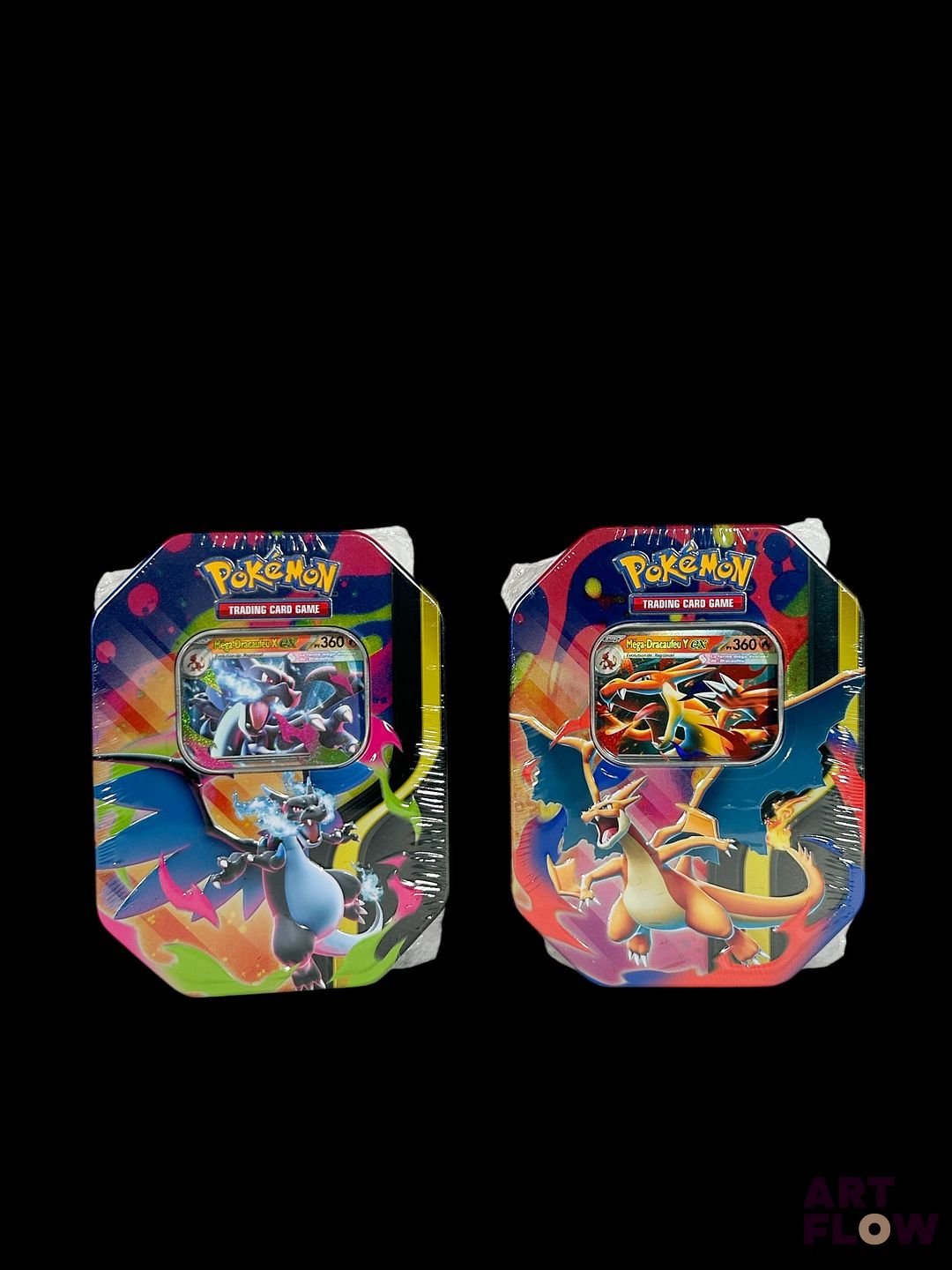 Réunion de 2 Pokebox Mega Dracaufeu X ex et Mega Dracaufeu Y ex Scellées En français Neuves