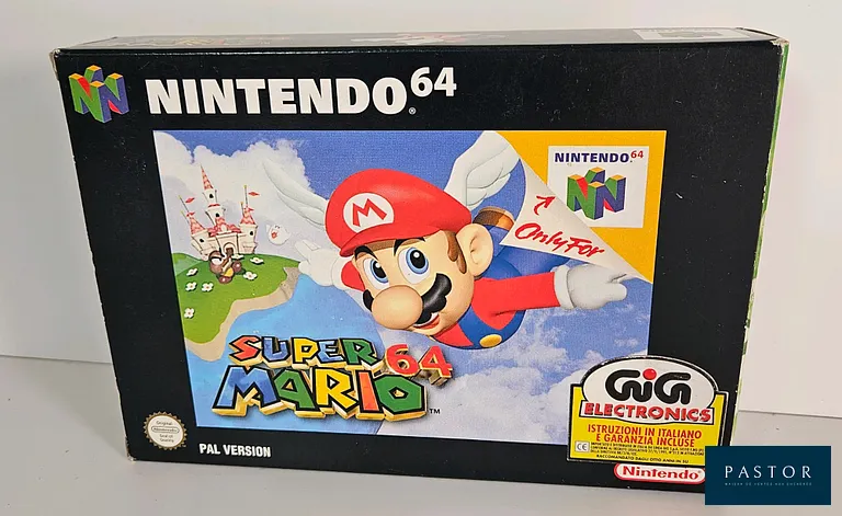 NINTENDO - N64 - Jeu : Super Mario 64. Complet avec boite, notice,  ale, cartouche. Version PAL EUR ITA. Sortie : 1996