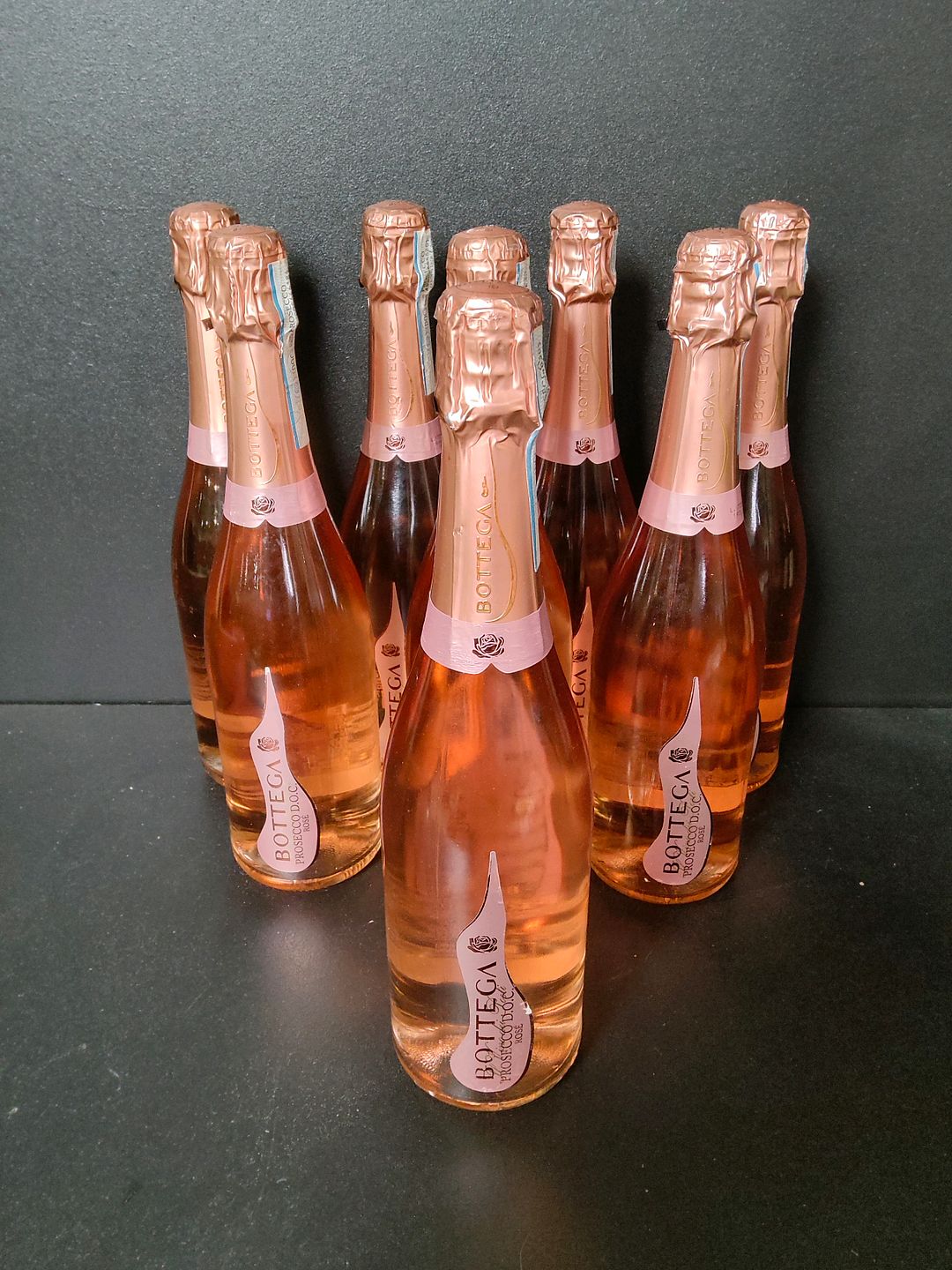 8 bouteilles de Prosecco Bottega Brut Rosé 2024