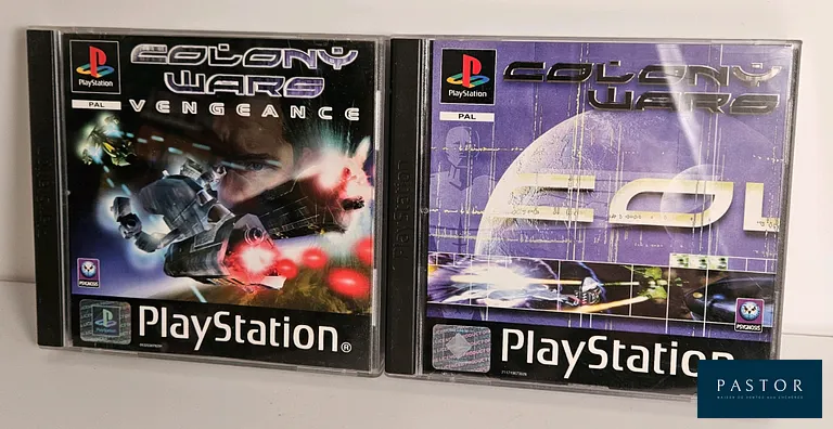 SONY - PS1. Lot de 2 jeux : Colony Wars et Colony Wars : Vengeance. Complet avec boite, notice et CD. Version PAL FR. TBE