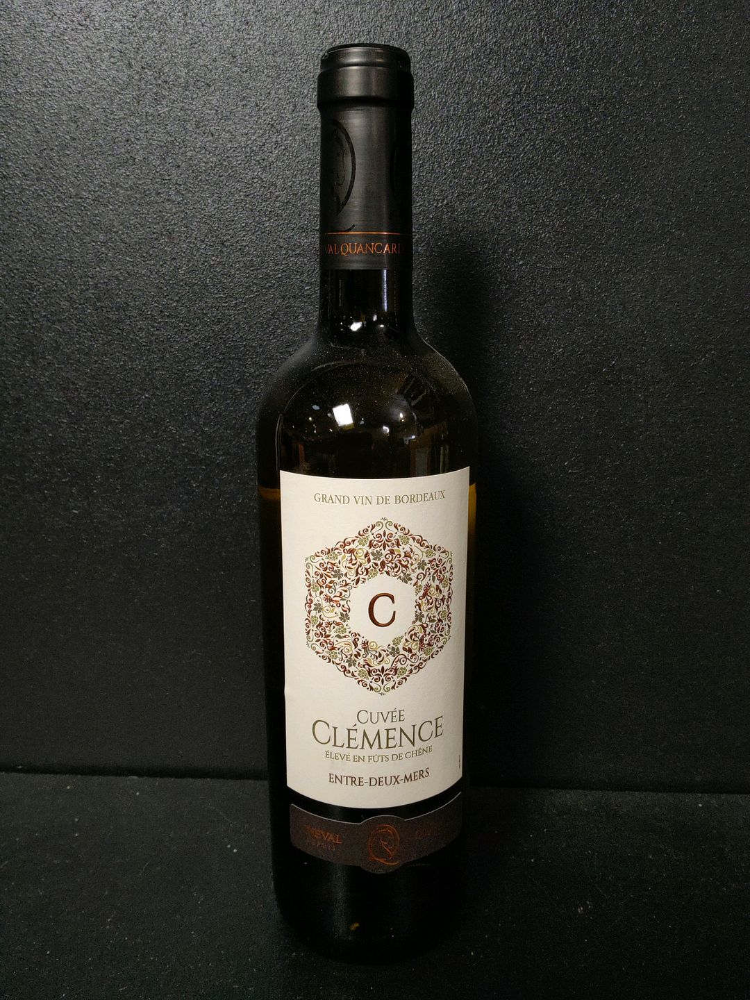 12 bouteilles de vin blanc Cheval Quancard Cuvée Clémence Entre deux mers 2023