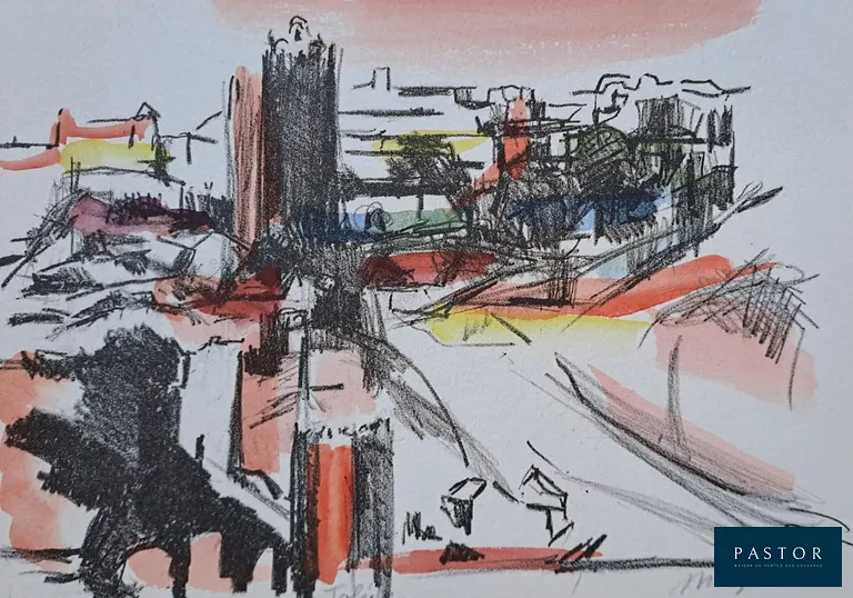 Jean Marzelle (1916-2005)
Tolède, 1966 
Carte de Voeux

Lithographie sur vélin
signée et titrée au crayon par l'artiste
Dimensions : 14.5 x 21 cm

Très bon état


Expédition obligatoire, jusqu'à 5 Lithographies dans votre colis pour 14,76€ TTC en France Métropolitaine, et 29,64€ TTC pour l'Europe