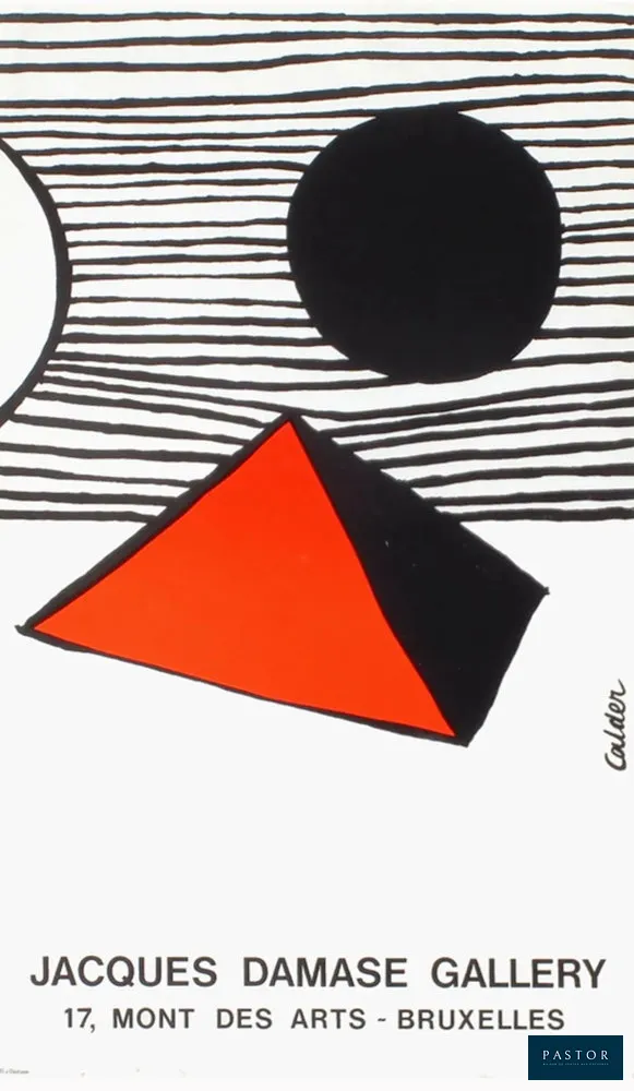Alexander CALDER (1898-1976)
Exposition 1978, Galerie Jacques Damase

Affiche en lithographie originale en couleurs
Signée dans la planche
Sur papier affiche 38 × 63 cm
Imprimée dans les Ateliers Damase

Très bon état, pliure du coin supérieur gauche, trace de manipulation dans l'oeuvre

INFORMATION : Affiche éditée à l'occasion de l'exposition de l'artiste à la Galerie Jacques Damase à Bruxelles (Belgique) en 1978.


Expédition obligatoire, jusqu'à 5 Lithographies dans votre colis pour 14,76€ TTC en France Métropolitaine, et 29,64€ TTC pour l'Europe