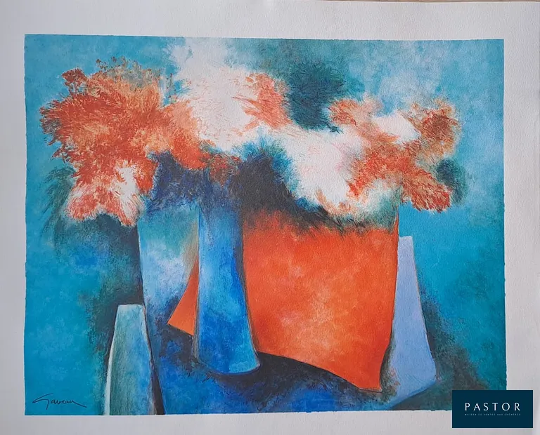 Claude Gaveau (1940-)
Le bouquet

Lithographie originale, sur Vélin d'Arches
Signée dans la planche, non numérotée
Edition de 2800 exemplaires
Imprimé par les presses d'Arts-Litho, 1991

Dimensions de la feuille : 46 x 56 cm environ
Dimensions de l'image : 37 x 47 cm environ

Très bon état, infimes rousseurs claires dans la marge et au dos


Expédition obligatoire, jusqu'à 5 Lithographies dans votre colis pour 14,76€ TTC en France Métropolitaine, et 29,64€ TTC pour l'Europe