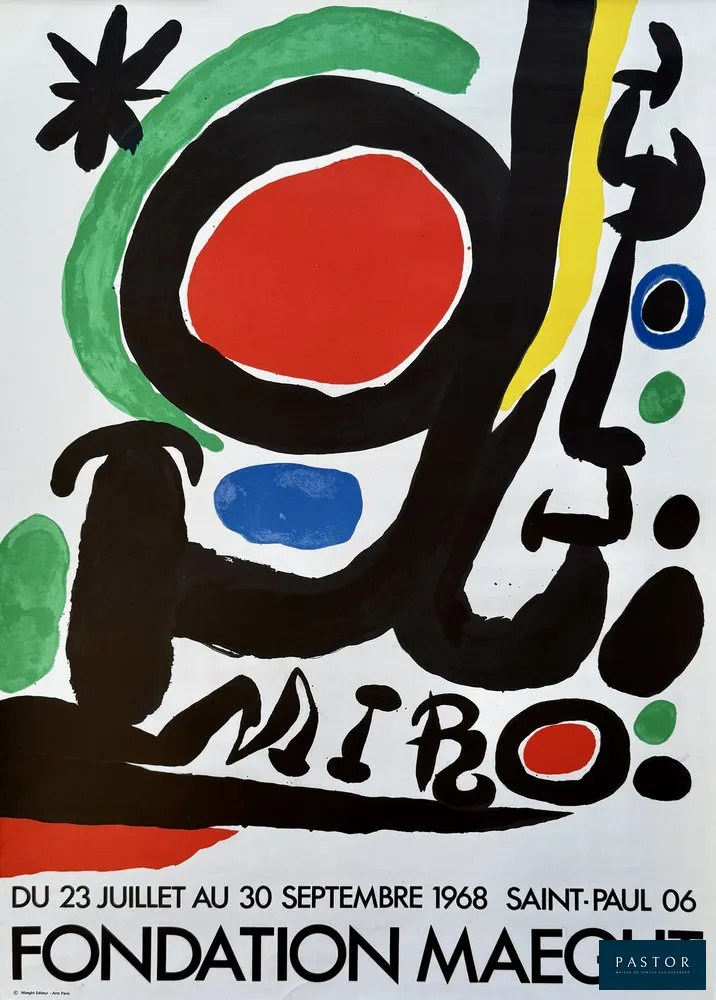 Joan MIRO (1893-1983)
Fondation Maeght 1968

Lithographie originale
Signée dans la planche
Imprimée dans les ateliers Arte
Sur papier 74 x 51 cm

REFERENCE : Catalogue raisonné Corredor-Matheos "Joan Miro les affiches originales" n°32

Très bon état, légers défauts de manipulation en bord de feuillet


Expédition obligatoire, jusqu'à 5 Lithographies dans votre colis pour 14,76€ TTC en France Métropolitaine, et 29,64€ TTC pour l'Europe
