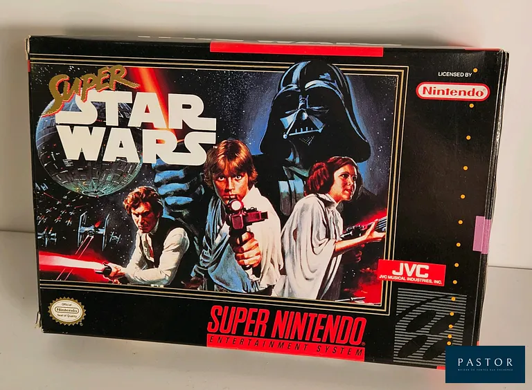 NINTENDO - SUPER NES. Jeu : Super Star Wars. Complet avec boite, notice et cartouche. Version US. TBE. Sortie : 1991. Aventure