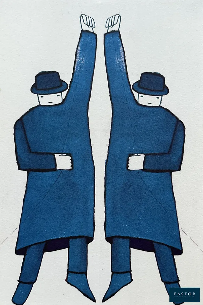 Jean-Michel Folon (1934-2005)
Homme et son double, 1977

Quadrichromie en haute qualité
Non signée
Tirage à 200 exemplaires
Sur vélin 27 x 18 cm

Très bon état

NOTE : estampe réalisée en 1977 à l'occasion d'une exposition de l'artiste à la galerie Chave à Vence.


Expédition obligatoire, jusqu'à 5 Lithographies dans votre colis pour 14,76€ TTC en France Métropolitaine, et 29,64€ TTC pour l'Europe