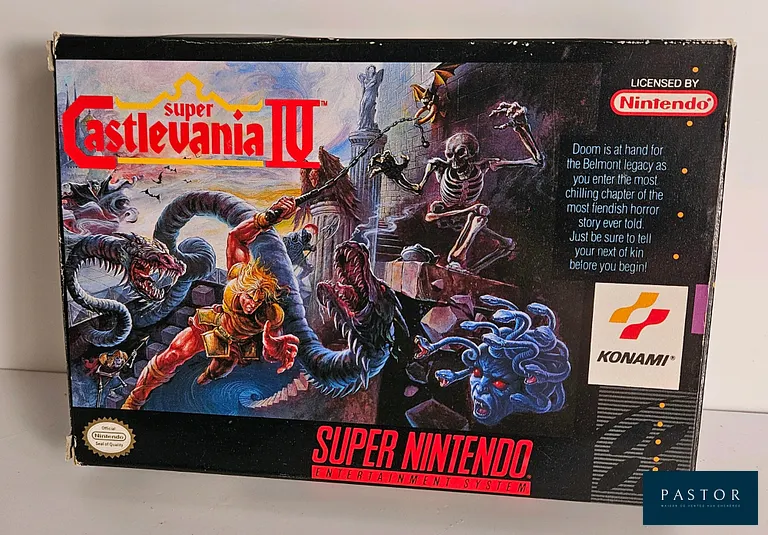 NINTENDO - SUPER NES. Jeu : Super Castlevania IV. Complet avec boite, notice et cartouche. Version US. BE. Sortie : 1991. Plateforme/Aventure