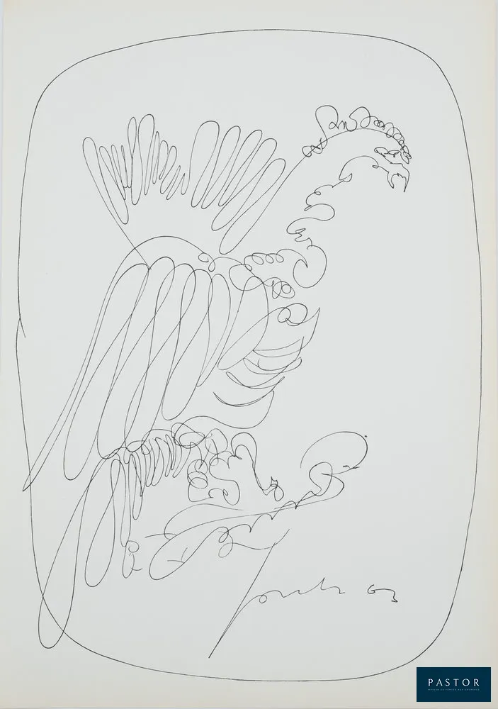 Lucio FONTANA (1899-1968)
Le héron, 1964

Lithographie offset signée dans la planche
Edition limitée à 170 exemplaires par Edizioni del Cinquale
Sur Vélin 34 x 49 cm

Excellent état


Expédition obligatoire, jusqu'à 5 Lithographies dans votre colis pour 14,76€ TTC en France Métropolitaine, et 29,64€ TTC pour l'Europe