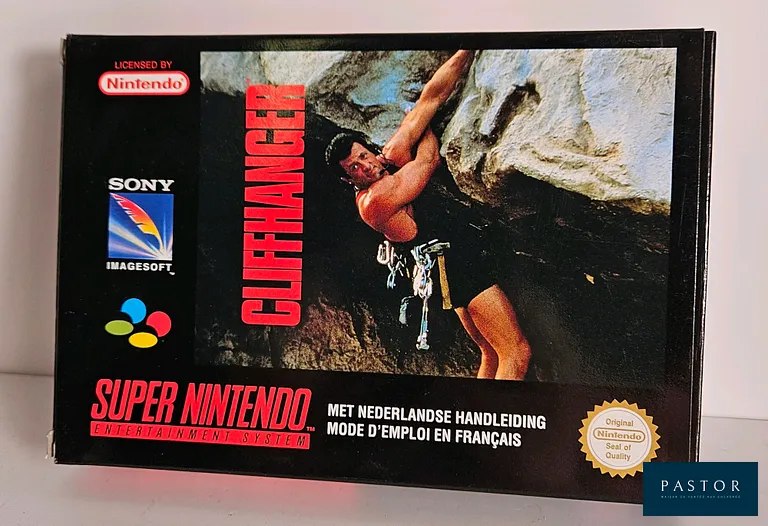 NINTENDO - SUPER NES. Jeu : Cliffanger. Complet avec boite, notice et cartouche.Version US.  TBE.Rare. Sortie : 1992. Action