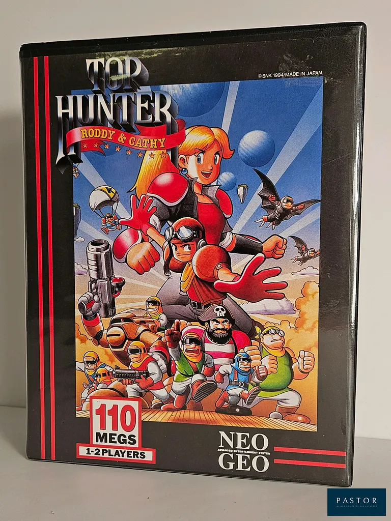 SNK - NEO GEO. Jeu : Top Hunter Roddy et Cathy. Complet avec boite, notice et cartouche. TBE. Version AES US. Sortie : 1994. Beat them all