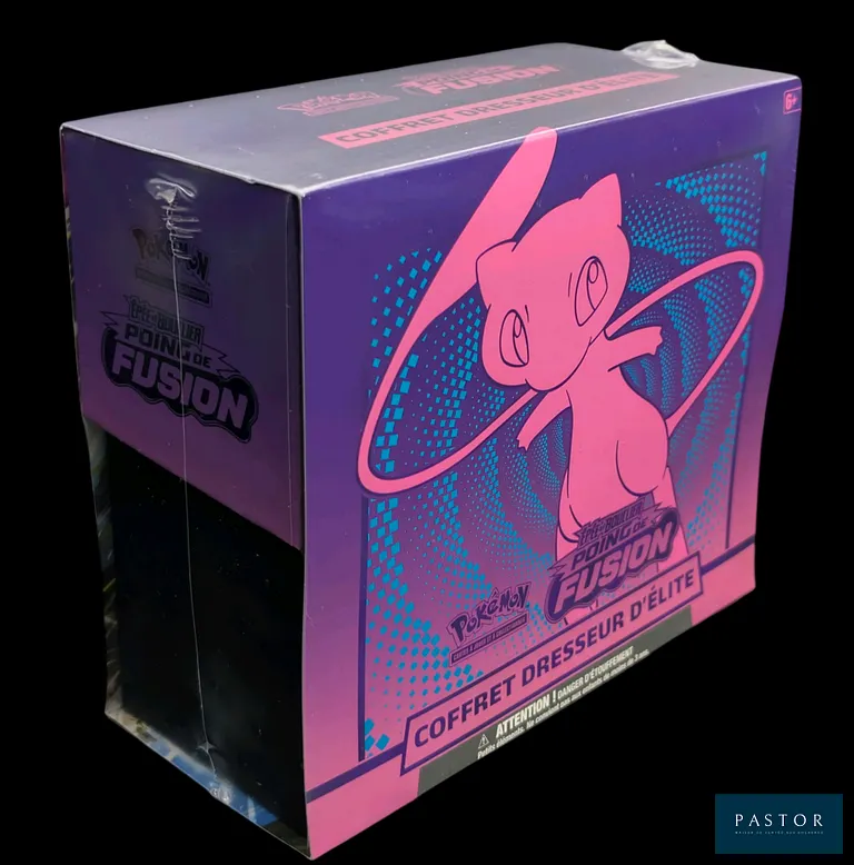 Coffret Pokémon scellé : Elite Trainer Box (ETB). 
Série du bloc Épée&Bouclier : Poing de Fusion (EB08).
En français.