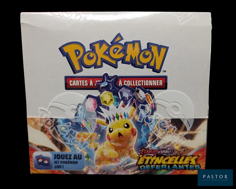 Coffret Pokémon scellé - Display (36 Boosters).
Série du bloc Écarlate&Violet : Étincelles Déferlantes (EV08).
En français. - Neuf - TVA Récupérable