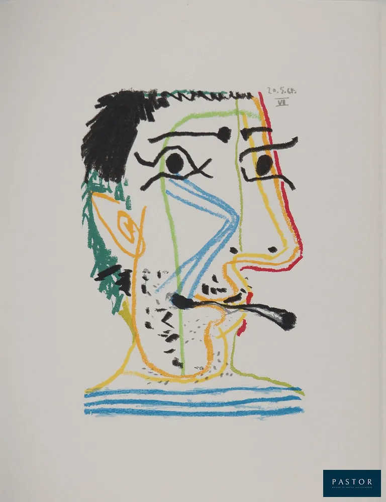 Pablo PICASSO (1881-1973) (d'après)
L'artiste et sa cigarette, 1964

Lithographie
Non signée
Datée dans la planche 1964
Sur vélin 32.5 x 25 cm

INFORMATION : Réalisée pour le portfolio "Le goût du bonheur", édité par le Cercle d'Art, Paris, en 1970 (édition limitée à 666 exemplaires)

Excellent état


Expédition obligatoire, jusqu'à 5 Lithographies dans votre colis pour 14,76€ TTC en France Métropolitaine, et 29,64€ TTC pour l'Europe