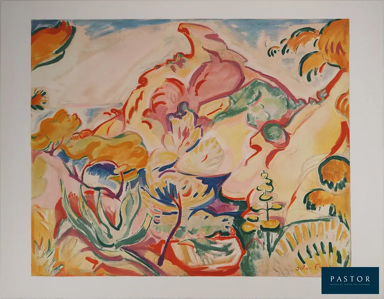 Emile-Othon FRIESZ (1879-1949)
Paysage à la Ciotat (le Bec de l'Aigle), 1972

Lithographie d'après un tableau de 1907 (Atelier Mourlot)
Signée dans la planche
Sur Vélin Arches 50 x 65 cm

Excellent état


Expédition obligatoire, jusqu'à 5 Lithographies dans votre colis pour 14,76€ TTC en France Métropolitaine, et 29,64€ TTC pour l'Europe