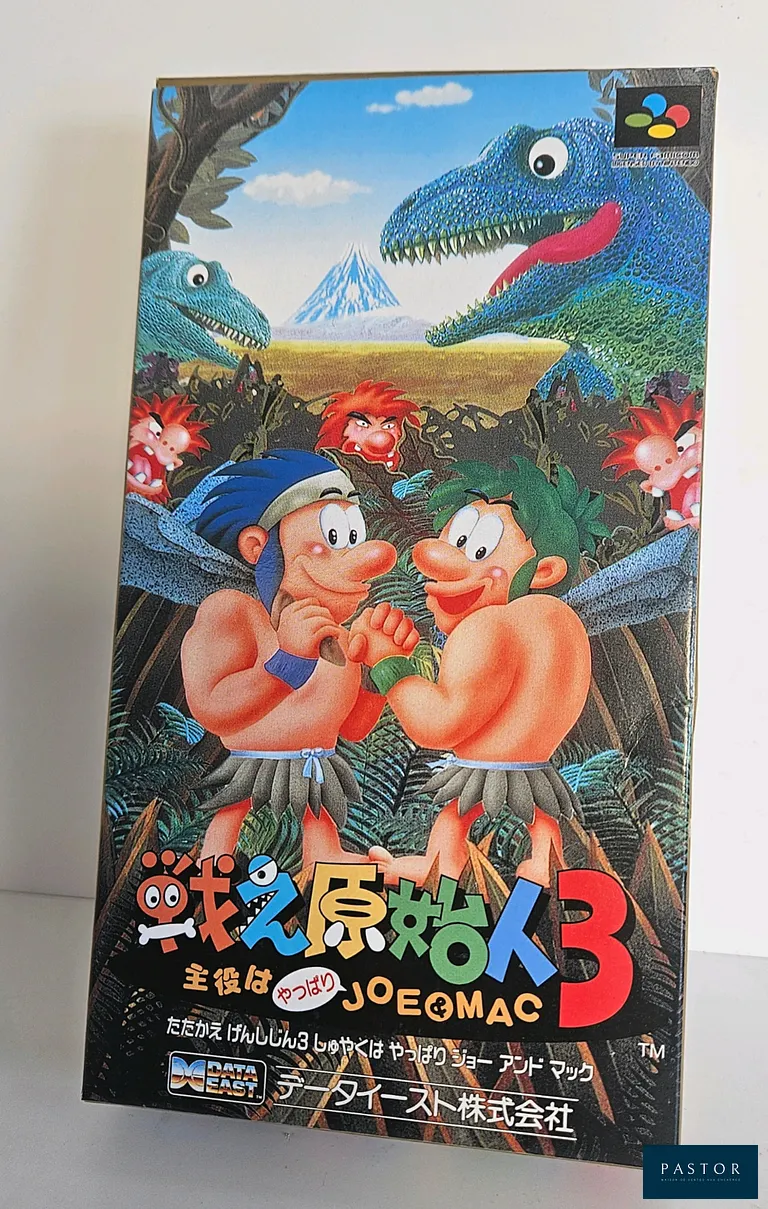 NINTENDO - SUPER FAMICOM - Jeu : Tatakae Genshijin 3. Complet avec boite, notice, cale, cartouche. Version Japonais JAP. TBE. Sortie : 1993