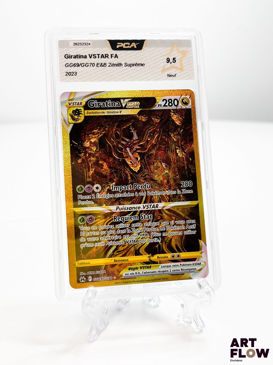 Carte Pokémon gradée Giratina GG69/GG70 - PCA 9,5 Epée & Bouclier : Zénith Suprême Carte en état Neuf (PCA 9,5), en français