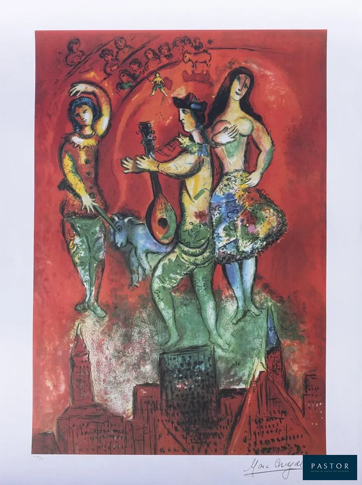 Marc CHAGALL (d'après)
Carmen, 1988

Lithographie offset d'après une œuvre de Marc Chagall
Imprimée ton par ton
Signée dans la planche
Sur papier d'art texturé
Numérotée au crayon sur 500 exemplaires
Dimensions totales : 75,5 x 56,5 cm (c. 29.72" x 22.24") environ
Caractéristiques de l'œuvre au dos
Edition 1989 par Max Inter Ltd

Oeuvre vendue non encadrée

Excellent état


Expédition obligatoire, jusqu'à 5 Lithographies dans votre colis pour 14,76€ TTC en France Métropolitaine, et 29,64€ TTC pour l'Europe
