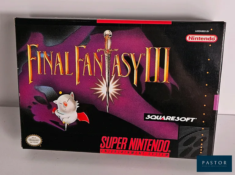 NINTENDO - SUPER NES. Jeu : Final Fantasy 3. Complet avec boite, notice, cartouche et carte. TBE. Etat proche du neuf. Culte. Sortie : 1994. RPG