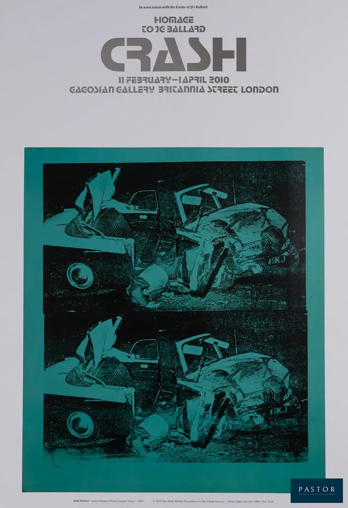 Andy WARHOL (1928-1987) (d'après)
Green disaster

Affiche originale en couleurs d'après l'oeuvre de 1963
Sur papier épais 69 × 100 cm

Excellent état, rares petits défauts de manipulation

INFORMATION : Cette affiche mettant en vedette Green Disaster (Green Disaster Twice) (1963) par Andy Warhol a été éditée à l'occasion de l'exposition "Crash: Homage to JG Ballard" à la galerie Gagosian (Londres, Royaume-Uni) en 2010


Expédition obligatoire, jusqu'à 5 Lithographies dans votre colis pour 14,76€ TTC en France Métropolitaine, et 29,64€ TTC pour l'Europe