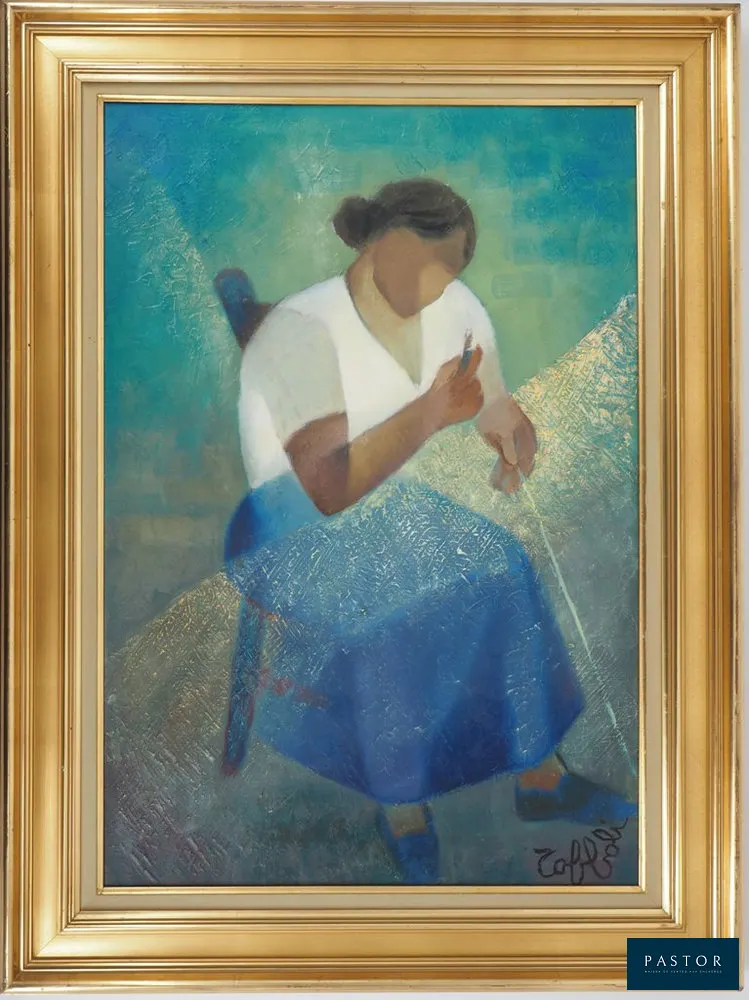 Louis TOFFOLI (1907-1999)
La Femme du Pécheur

Huile sur toile originale
Signée en bas à droite
Format 15F soit 73 x 50 cm
Cadre baguette dorée 90 x 67 cm

Excellent état


Expédition obligatoire, jusqu'à 5 Lithographies dans votre colis pour 14,76€ TTC en France Métropolitaine, et 29,64€ TTC pour l'Europe