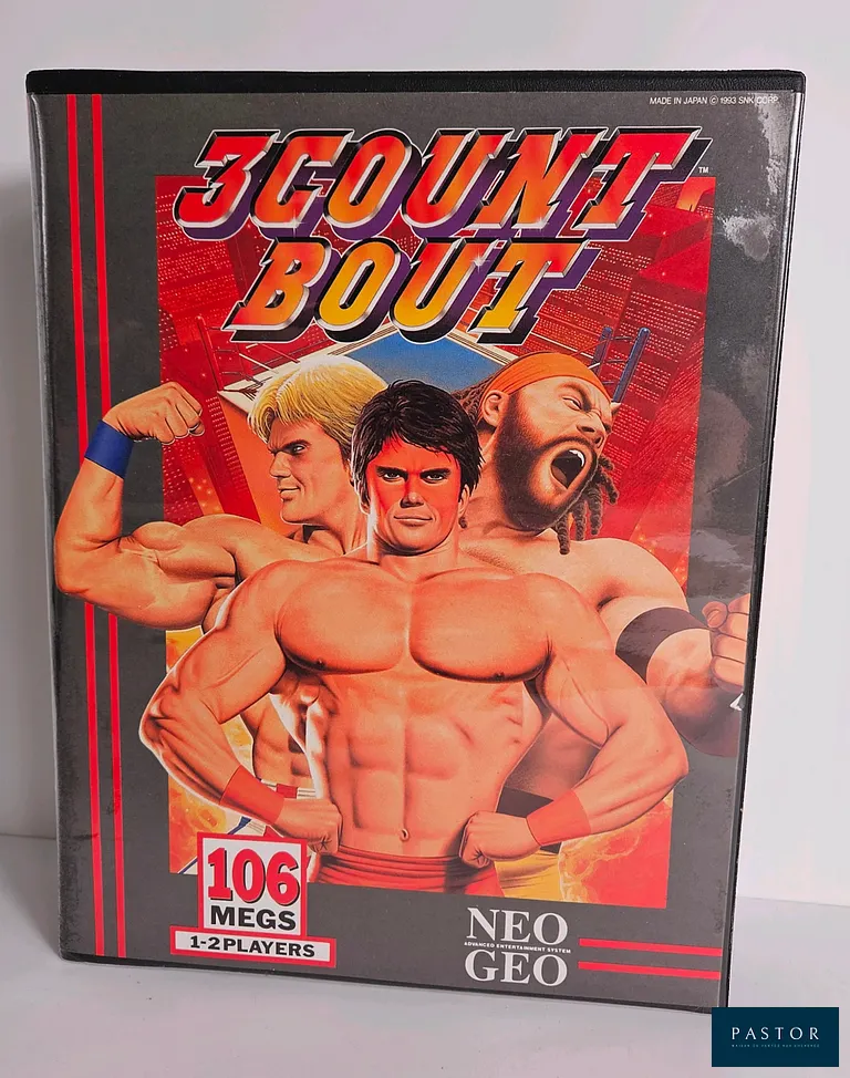 SNK - NEO GEO. Jeu : 3count Bount. Complet avec boite, notice et cartouche. Version : AES US. TBE. Sortie : 1993. Combat