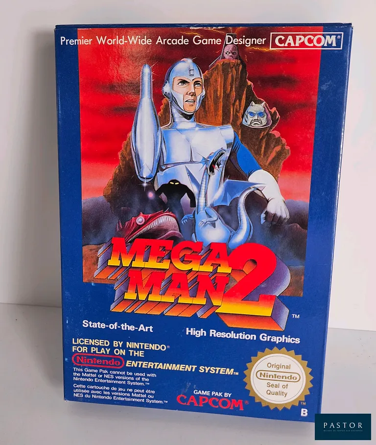 NINTENDO - NES. Jeu : Mega Man 2. Complet avec boite, notice et carton. Culte. BE. Version PAL EEC. Sortie : 1990