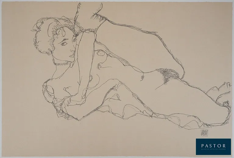Egon SCHIELE (d'après)
Nu la jambe levée

Lithographie d'après un dessin de 1914
Signée dans la planche en bas à droite
Sur vélin 50 x 64 cm

REFERENCES : Le dessin original figure au catalogue raisonné Kallir #D1531

Excellent état


Expédition obligatoire, jusqu'à 5 Lithographies dans votre colis pour 14,76€ TTC en France Métropolitaine, et 29,64€ TTC pour l'Europe