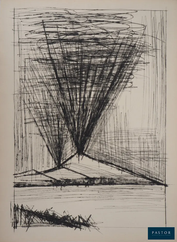 Bernard BUFFET (1928-1999)
L'éruption du Vésuve

Gravure originale à la pointe sèche
Sur Vélin 28 x 38 cm
Edition limitée à 300 exemplaires

Excellent état

REFERENCES : Catalogue raisonné de l'oeuvre gravé de Bernard Buffet, Rheims #327
Cette gravure fait partie de la série "Naples" imprimée dans les Ateliers Daragnès en 1959.


Expédition obligatoire, jusqu'à 5 Lithographies dans votre colis pour 14,76€ TTC en France Métropolitaine, et 29,64€ TTC pour l'Europe