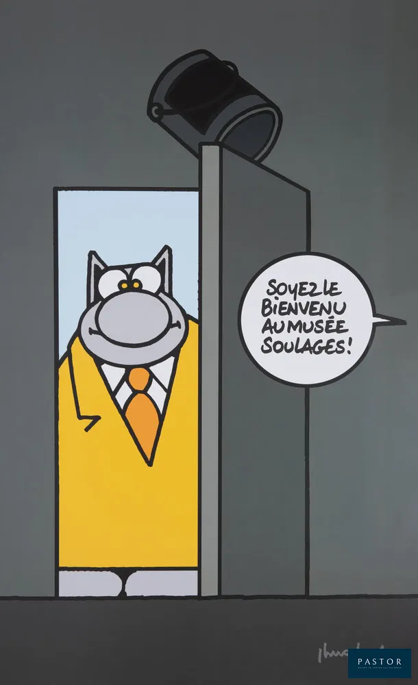 Philippe GELUCK (1954)
Le chat au Musée Soulages

Affiche originale
Signée dans la planche
Sur papier épais 50 x 80 cm

Excellent état, petits défauts en bord de feuillet

INFORMATION : Affiche éditée à l'occasion de l'exposition de l'artiste au musée Soulages à Rodez (France) en 2021


Expédition obligatoire, jusqu'à 5 Lithographies dans votre colis pour 14,76€ TTC en France Métropolitaine, et 29,64€ TTC pour l'Europe