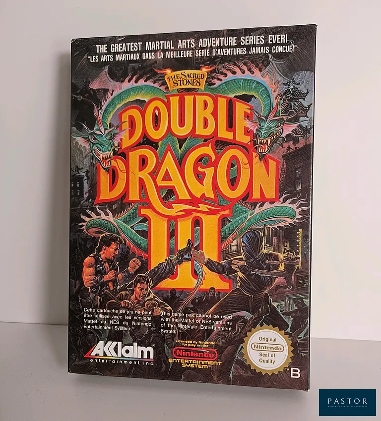 NINTENDO - NES. Jeu : Double dragon 3. Complet avec boite, notice. cartouche et cale. TBE. Etat proche du neuf. Version FRA. Sortie : 1990. Action