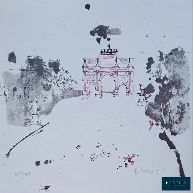 Jean-Paul Brusset (1909-1985)
L'Arc de Triomphe du Carrousel et le Louvre

Lithographie originale, sur papier Guarro
Signée et numérotée au crayon par l'artiste
Edition limitée à 300 exemplaires, n° 205/300
Imprimé par les Presses du Mas Brusset, 1978
Dimension feuille : 38 x 38 cm

Très bon état


Expédition obligatoire, jusqu'à 5 Lithographies dans votre colis pour 14,76€ TTC en France Métropolitaine, et 29,64€ TTC pour l'Europe