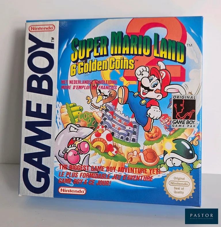 NINTENDO - GAME BOY. Jeu : Super Mario Land 2. Complet avec boite, notice et cartouche. TBE. Version FAH. Etat proche du neuf. Sortie : 1992. Plateforme 2D