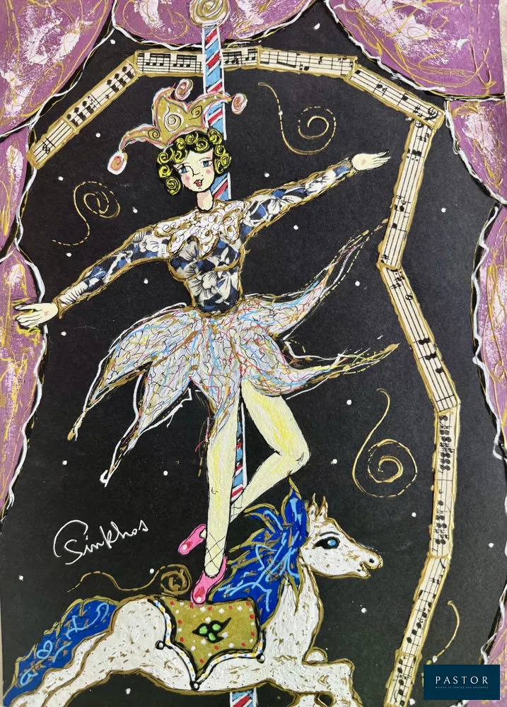 Pinkhas
Acrobate au cirque 2026


Technique mixte sur papier Canson fort grammage
Format 30 par 21 cm
Signée et titrée à la main


Expédition obligatoire, jusqu'à 5 Lithographies dans votre colis pour 14,76€ TTC en France Métropolitaine, et 29,64€ TTC pour l'Europe