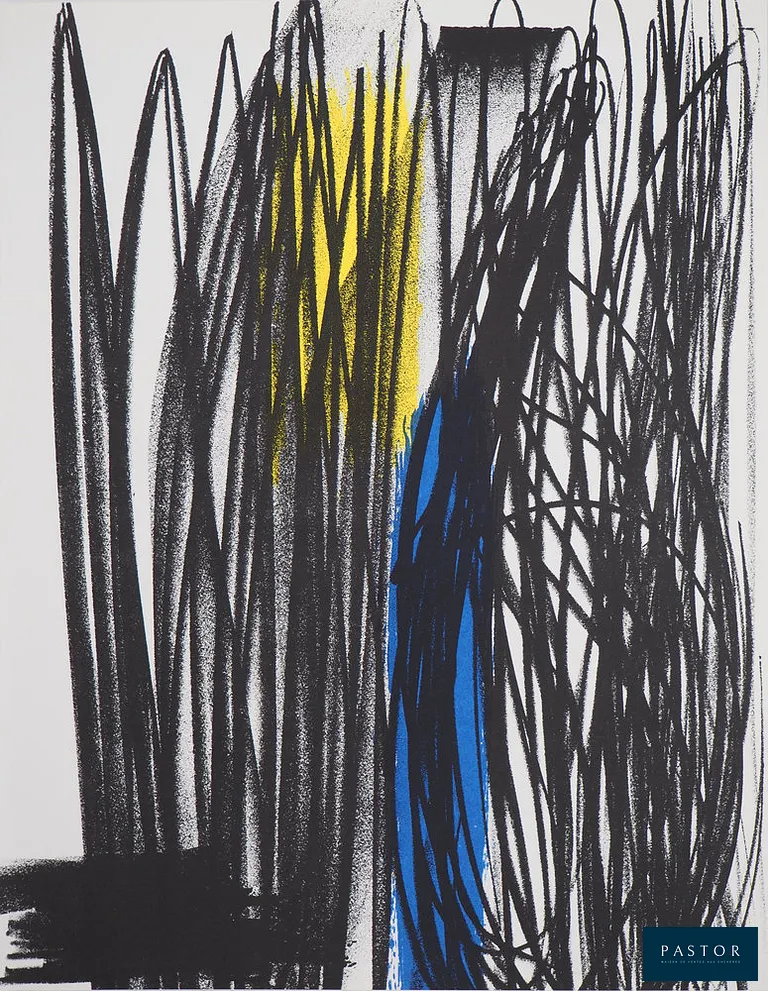 Hans HARTUNG (1904-1989)
Influence (L différée-1)

Lithographie originale en couleurs
Sur Vélin 24 x 31 cm
Imprimée dans les Ateliers Mourlot (Paris, France)

Excellent état

INFORMATION : Lithographie éditée par San Lazzaro en 1973

REFERENCES : Catalogue raisonné Fondation Hartung #RMM209


Expédition obligatoire, jusqu'à 5 Lithographies dans votre colis pour 14,76€ TTC en France Métropolitaine, et 29,64€ TTC pour l'Europe