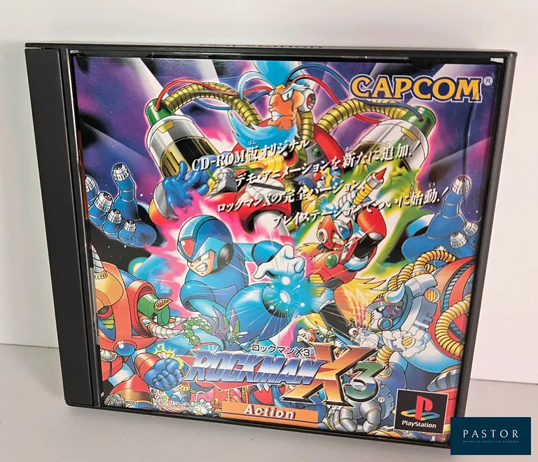 SONY - PS1 - Jeu : Rockman/Megaman X3. Complet avec boite, notice, CD. Version Japonais JAP. Rare. TBE. Sortie : 1996