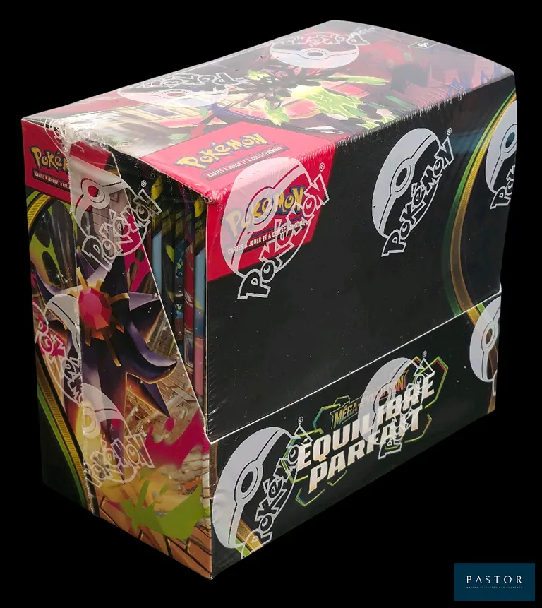 Coffret Pokémon scellé : Display (36 boosters).
Série du bloc Méga-Évolution : Équilibre Parfait (ME03).
En français.