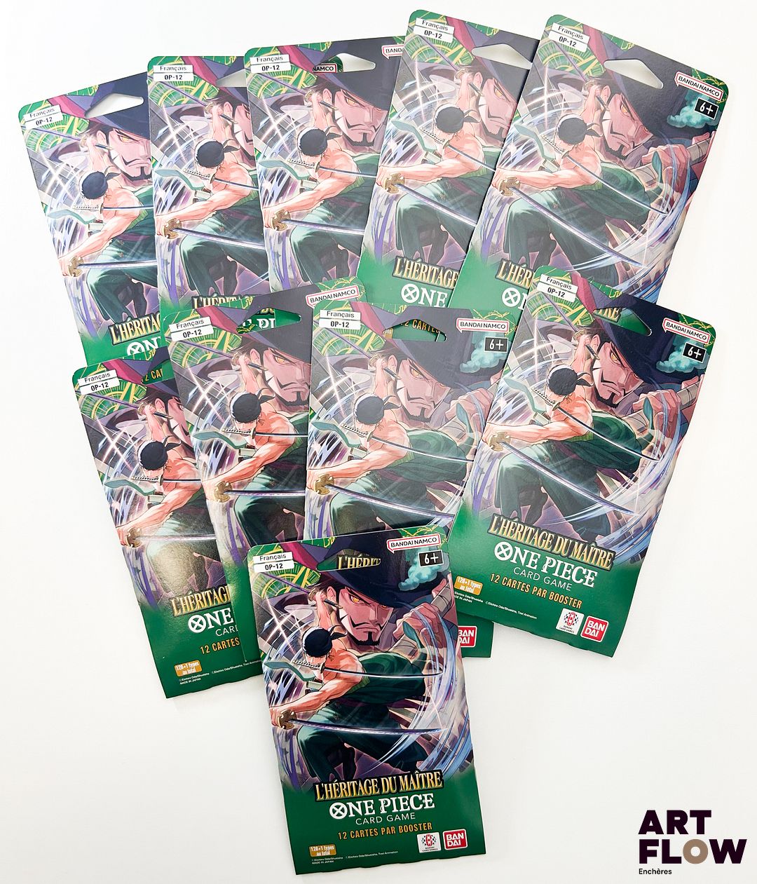 Ensemble de 10 boosters One Piece scellés Série OP12 "L'Héritage du Maître" En français