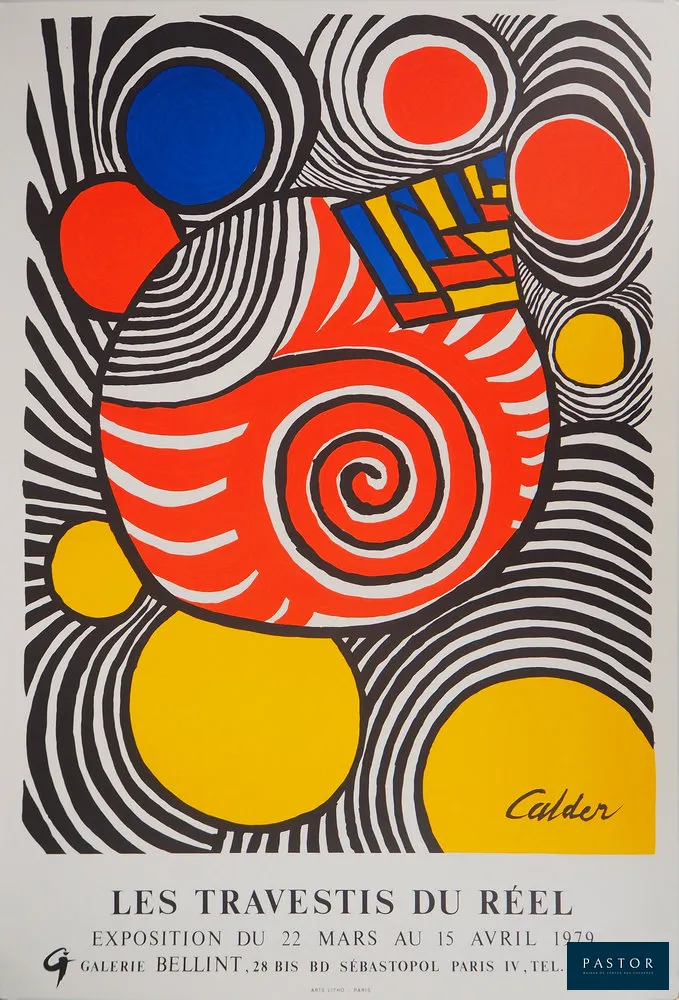 Alexander CALDER
Les Travestis du Réel, 1979

Lithographie en couleurs
Signée dans la planche en bas à droite
Sur papier 82,5 x 57,5 cm

INFORMATION : Imprimée dans les ateliers Arts Litho c. 1979 ; cette affiche a été créée pour l'exposition "Les travestis du réel" à la Galerie Bellint, Paris. Calder avait achevé cette composition peu avant sa mort et elle ne fut éditée qu'en 1979.

Excellent état


Expédition obligatoire, jusqu'à 5 Lithographies dans votre colis pour 14,76€ TTC en France Métropolitaine, et 29,64€ TTC pour l'Europe