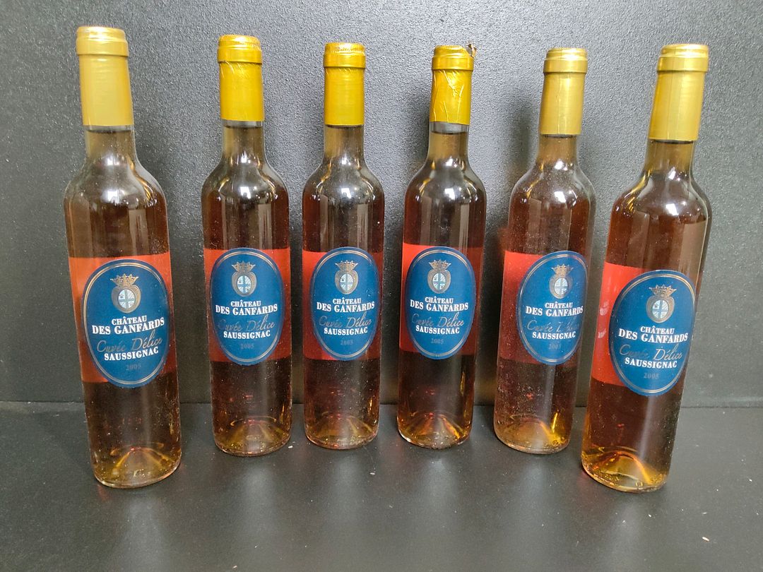 6 bouteilles de Château des Ganfards Saussignac Cuvée Délice 2005