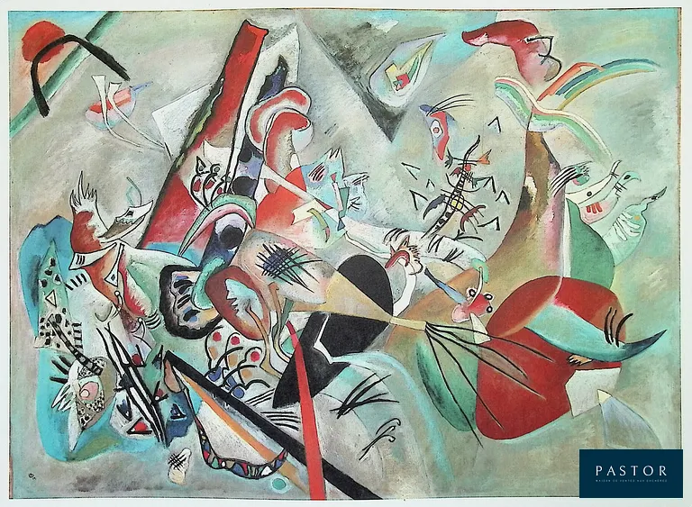 Vassily KANDINSKY (1866-1944) (d'après)
Dans le gris

Lithographie offset et héliogravure en couleurs d'après un dessin de l'artiste
Signée dans la planche du monogramme de l'artiste
Sur Vélin 52 × 37 cm

Excellent état


Expédition obligatoire, jusqu'à 5 Lithographies dans votre colis pour 14,76€ TTC en France Métropolitaine, et 29,64€ TTC pour l'Europe