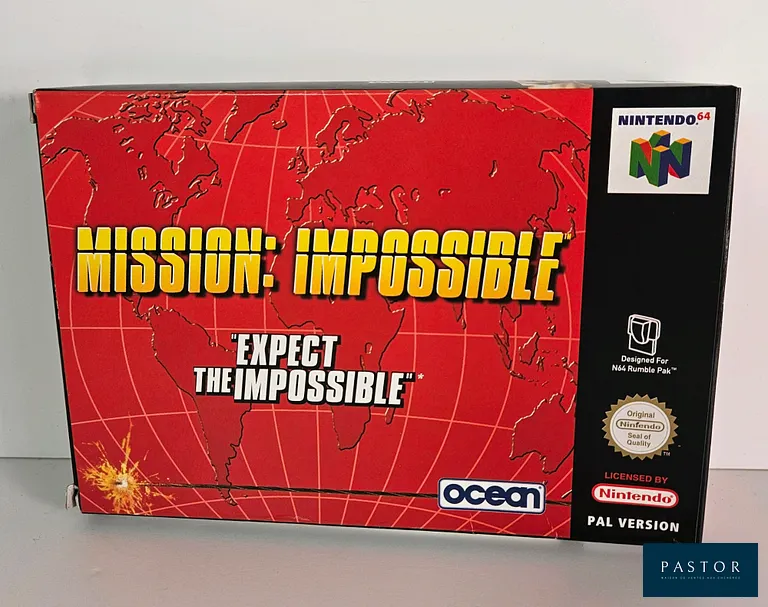 NINTENDO - N64 - Jeu : Mission : Impossible. Complet avec boite, notice, cartouche, cale. PAL FRA. TBE. Sortie : 1998