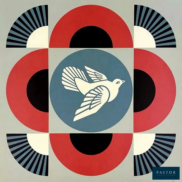 Shepard Fairey (Obey)
Geometric Dove (Red), 2021

Impression offset
Signée au crayon et datée par Shepard Fairey
Imprimée sur papier épais Speckletone

Dimensions : 61 x 61 cm (24 x 24 inches)


Expédition obligatoire, jusqu'à 5 Lithographies dans votre colis pour 14,76€ TTC en France Métropolitaine, et 29,64€ TTC pour l'Europe